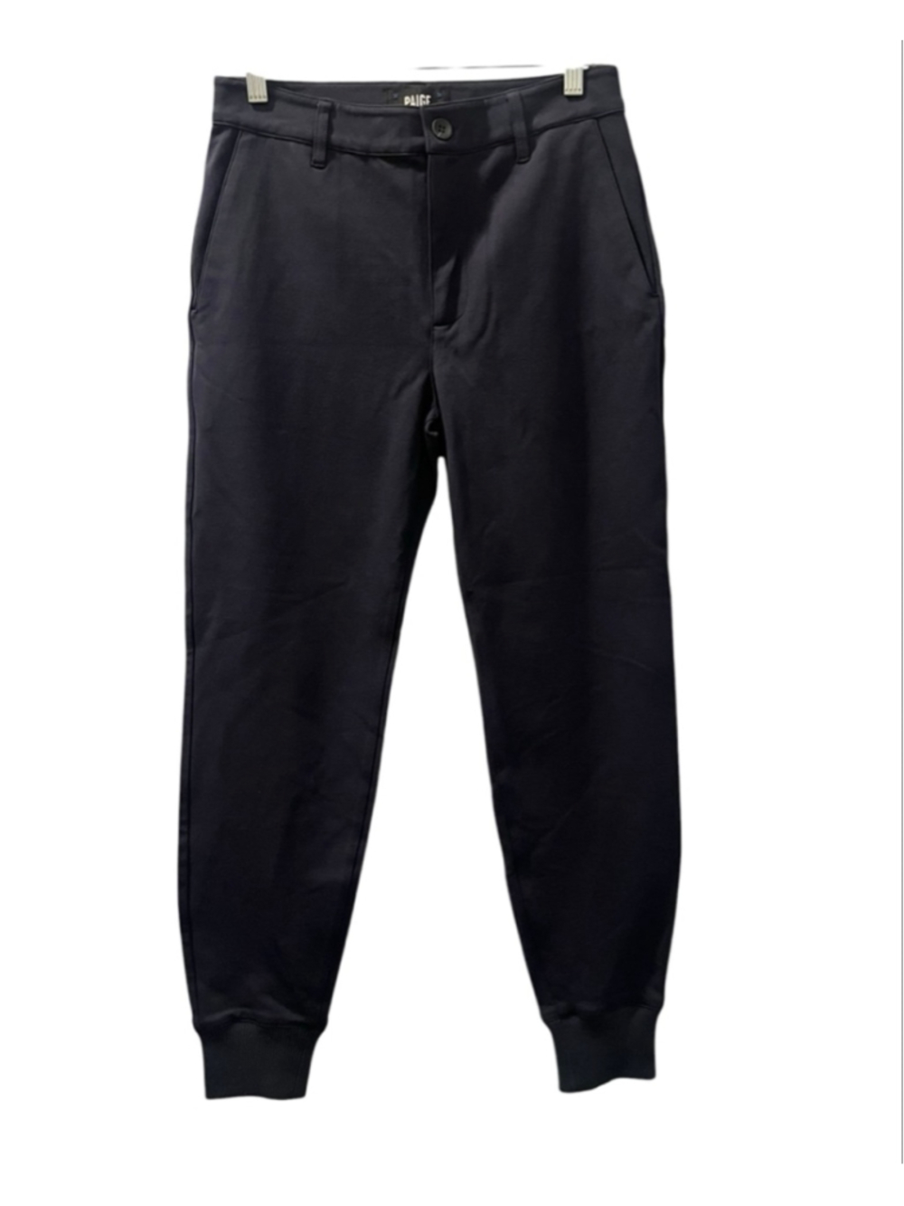 PAIGE Elmwood Jogger Pants Mens Navy Blue Transcend Knit Trouser Pants Size 28